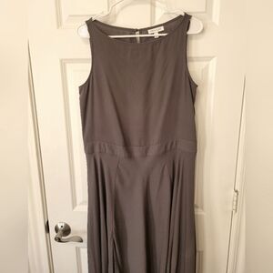 Prologue sleeveless midi dress with slits olive green size S